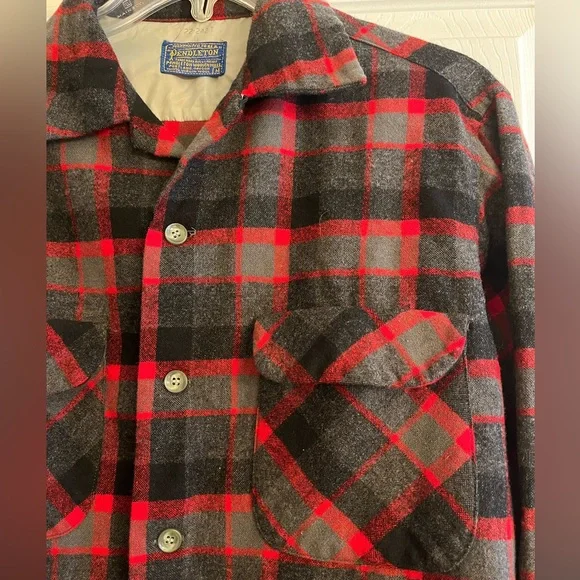 Vintage Men's Pendleton Wool Flannel Plaid Jacket